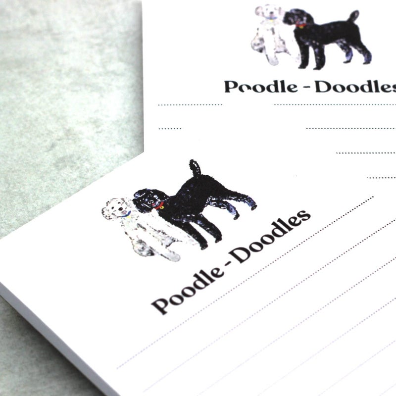 Nancy Nikko POODLE Refrigerator Notepads - SET OF TWO PADS - Image 2